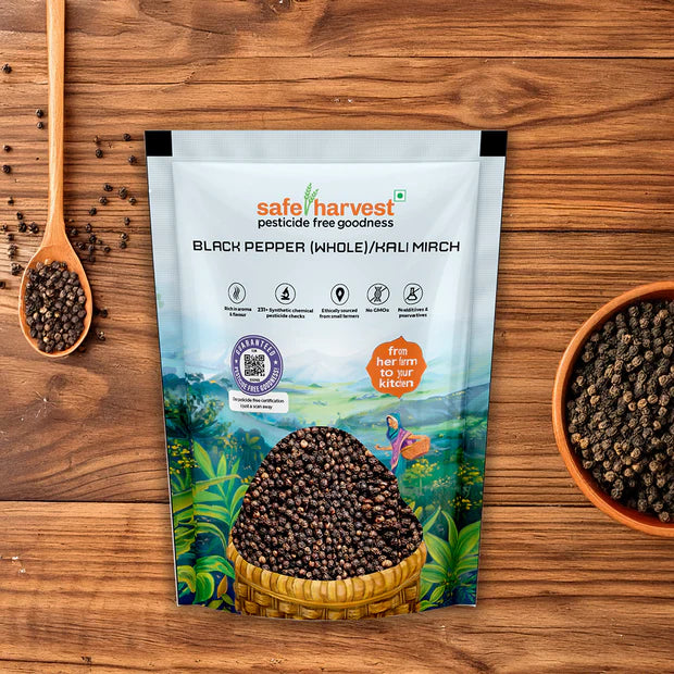 Black Pepper Whole- safeHarvest -100gm