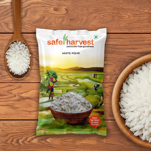 White Poha (Premium Navararice Poha) - Safe Harvest