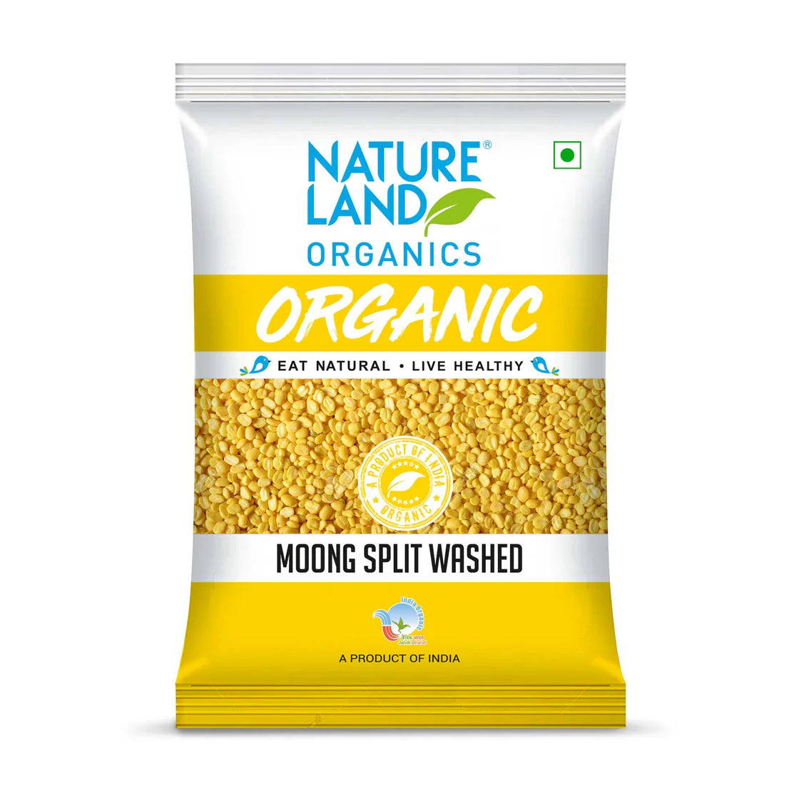 Organics Moong Split Washed- Natureland -500gm