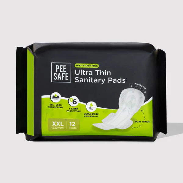 Ultra Thin Sanitary Pads - XXL (12 Pads) - PeeSafe