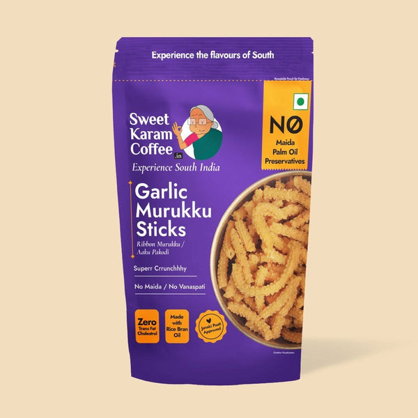 Garlic Murukku Sticks - Sweet Karam Coffee