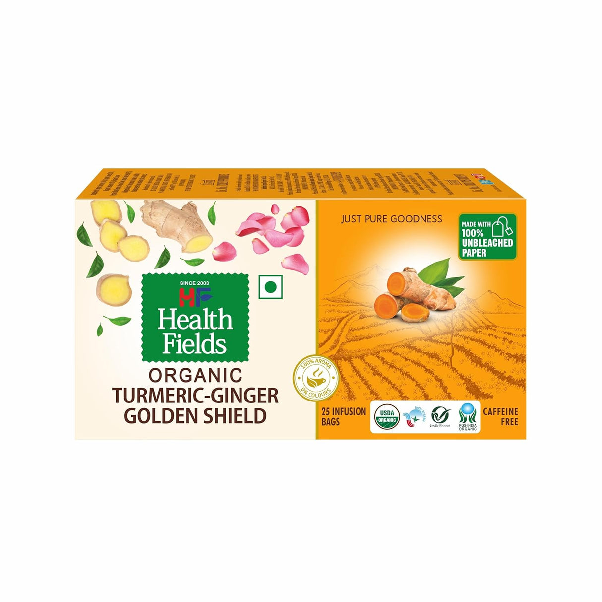 Organic Turmeric Ginger Golden Shield | 25 Tea Bags