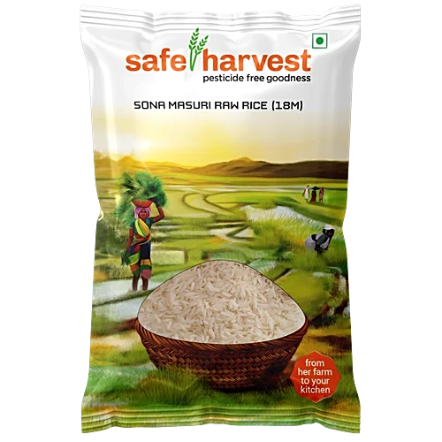 Sona Masuri Raw Rice (18 M)-Safe Harvest – OrgFarm