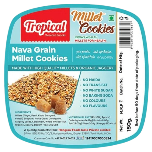 Nava Grain Millet Cookies - Tropical