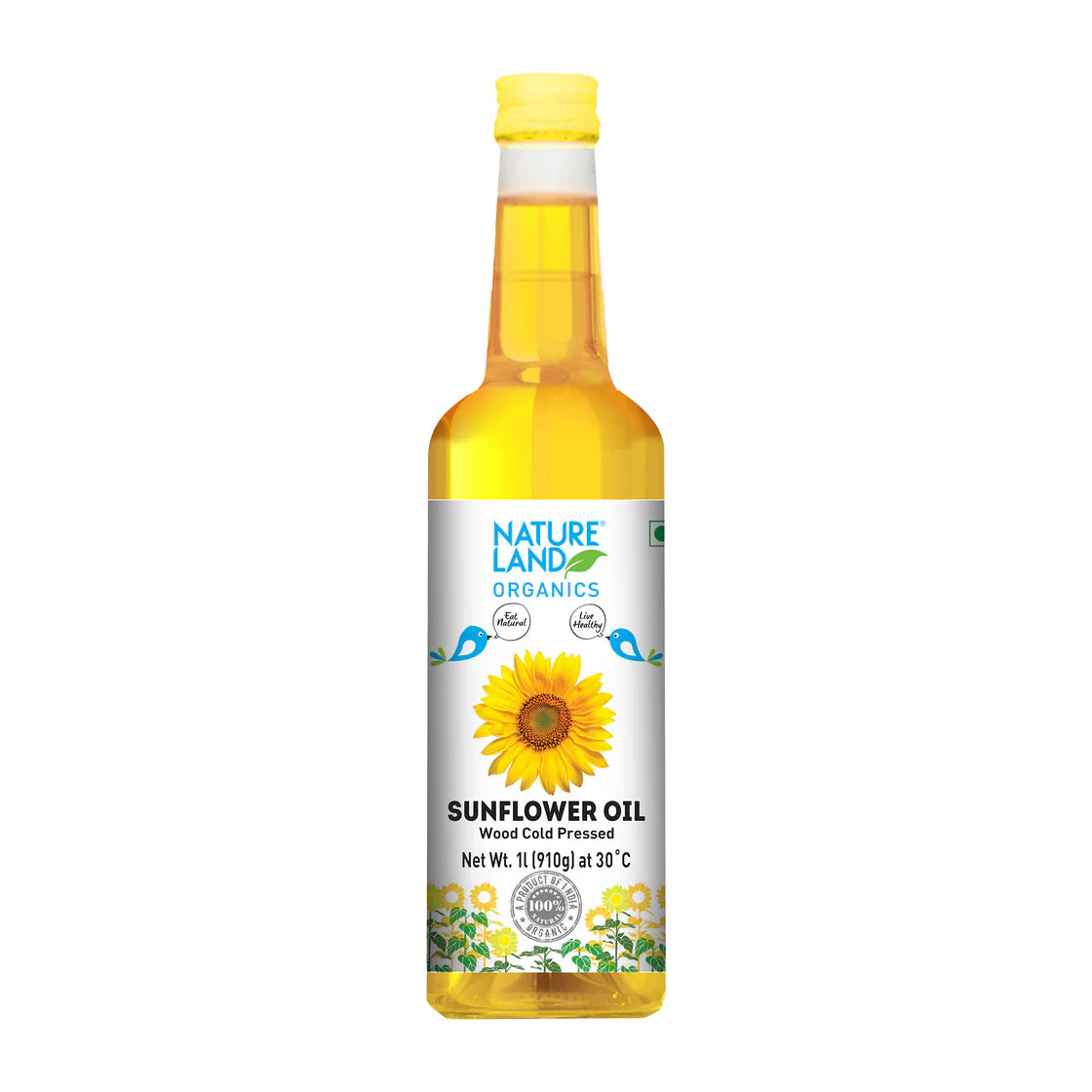 Organic Wood Cold Pressed sunflower oil-NatureLand-1Ltr