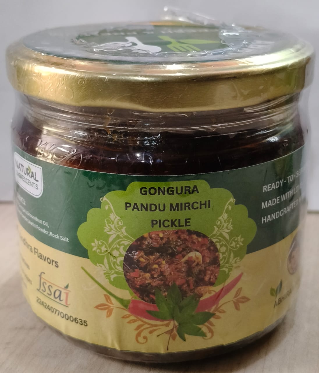 Andhra Style Gongura Pandu Mirchi Pickle - Abhiruchulu