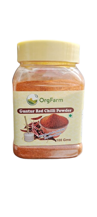 Hand Pounded Guntur Red Chilli Powder - OrgFarm