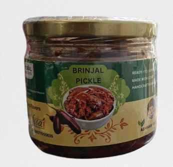 Andhra Style Brinjal Pickle - Abhiruchulu