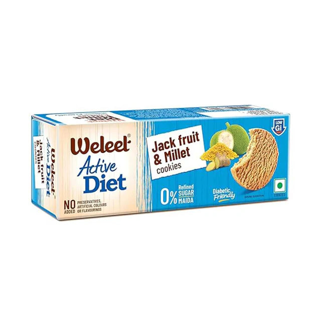 Active Diet  Jackfruit & Millet Cookies -Weleet-90gm