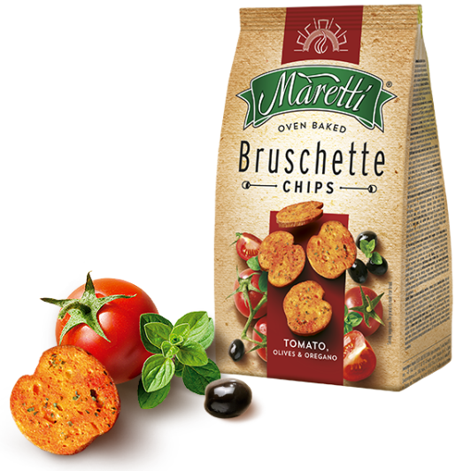Bruschette Tomato, olives & oregano  -Maretti-70gm